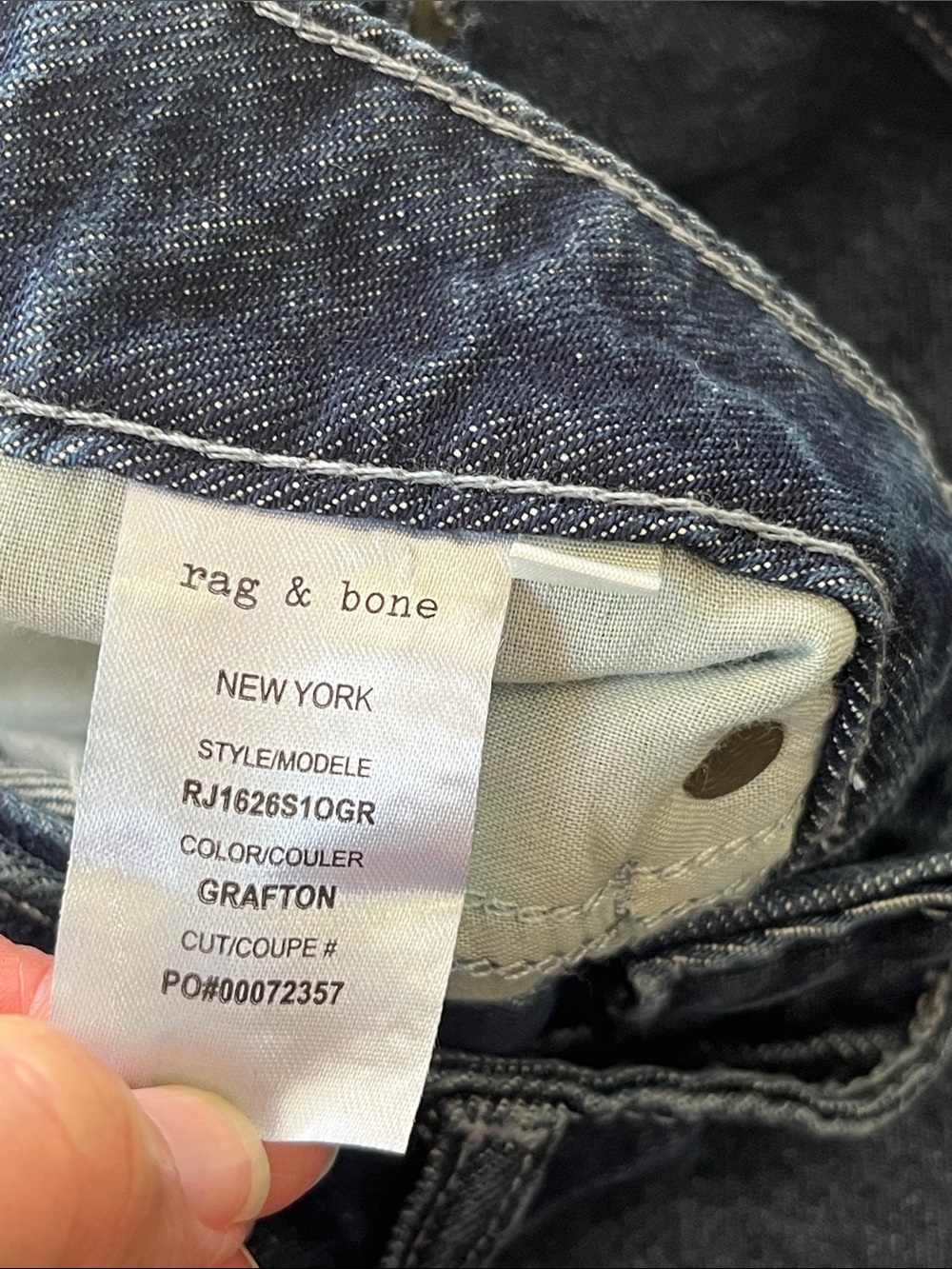 ๐ NWT Rag & Bone The Chase High Rise Barrel Jeans Size 27 Grafton Wash Cotton - Picture 9 of 13